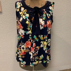 Floral sleeveless blouse